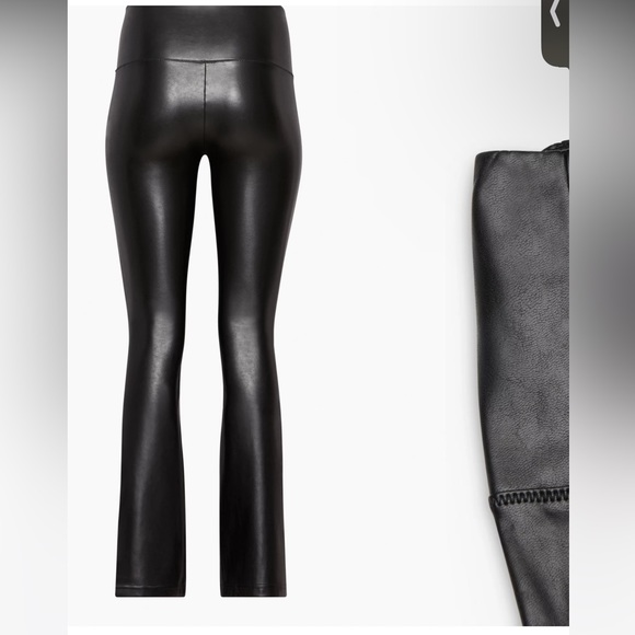 Aritzia Vegan Leather Flare Pant - Picture 2 of 11